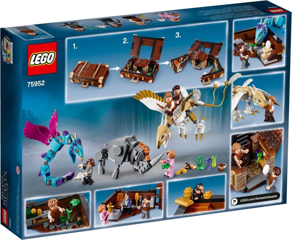 LEGO® Harry Potter™ Newt's koffer met magische wezens achterkant van de doos