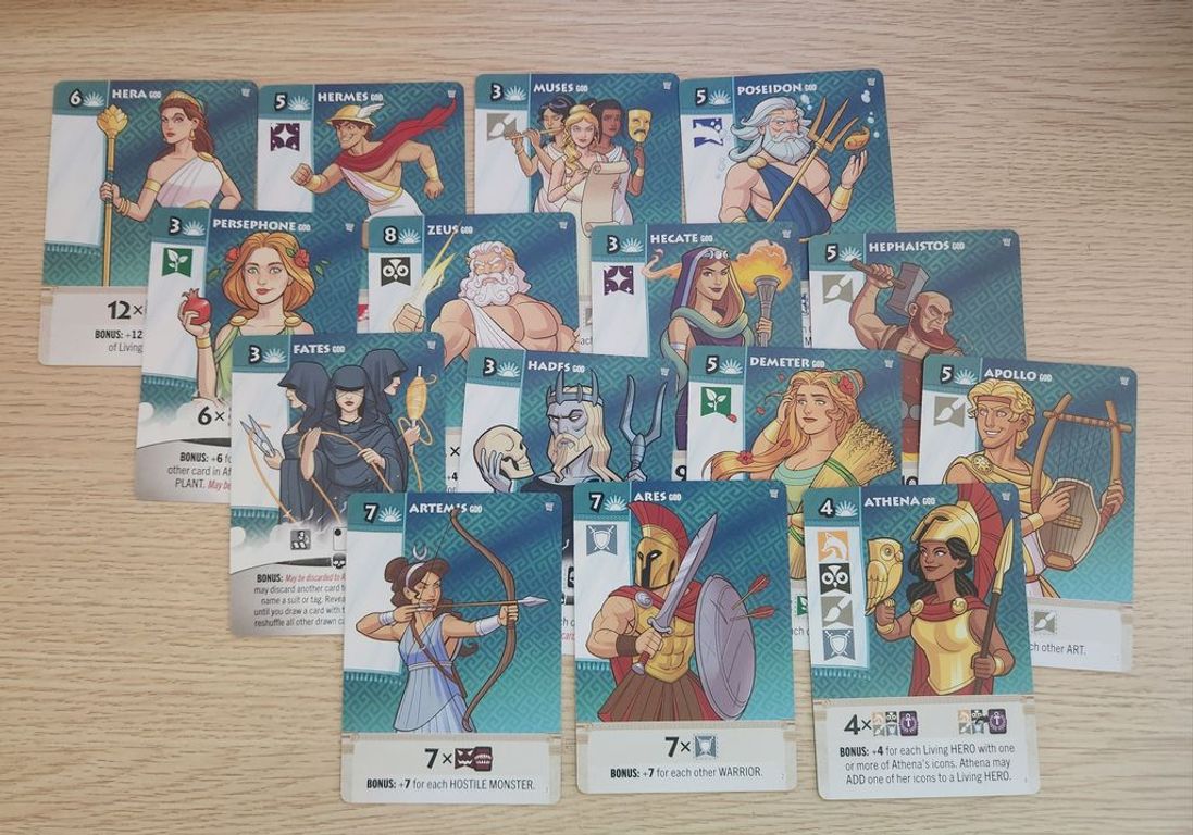 Fantasy Realms: Greek Legends cards