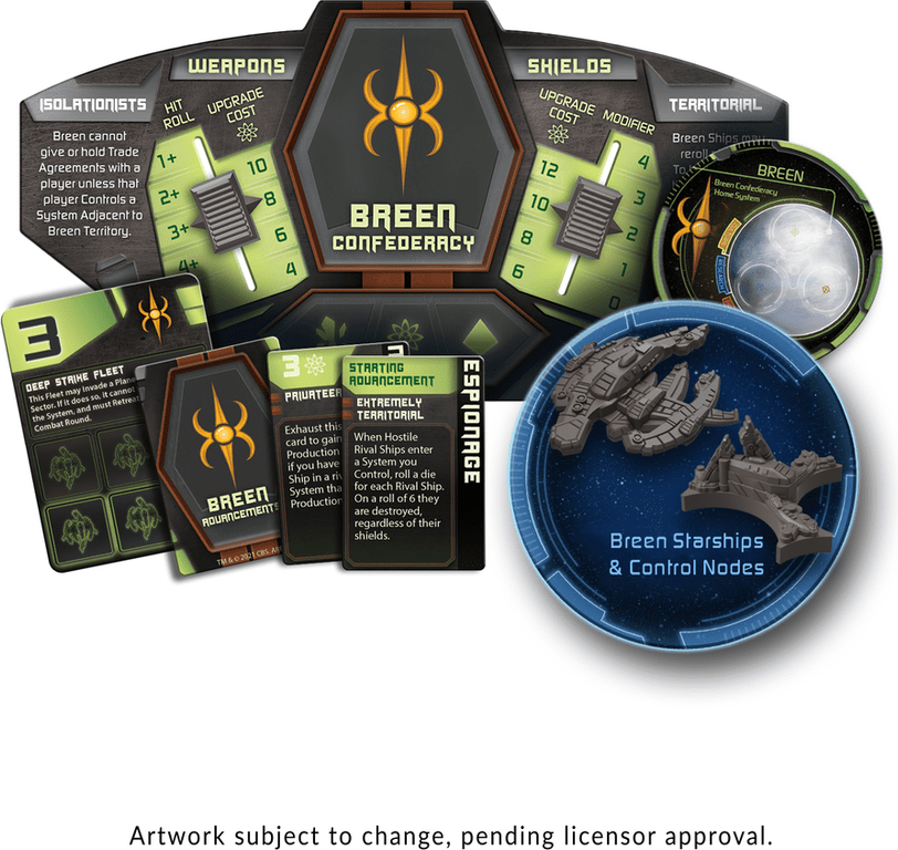 Star Trek Ascendancy: The Breen Confederacy componenten