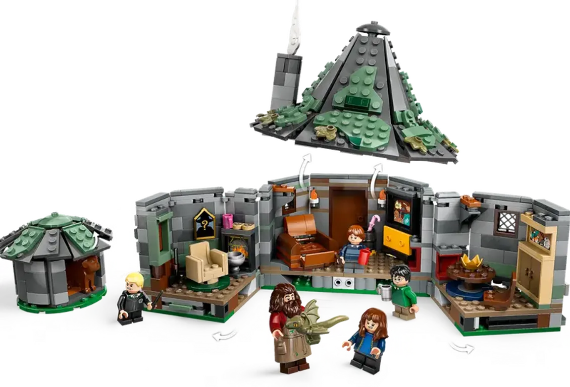 LEGO® Harry Potter™ Cabaña de Hagrid: Una Visita Inesperada interior