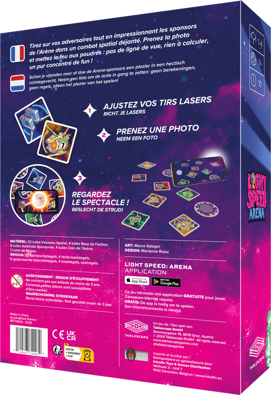 Light Speed: Arena achterkant van de doos