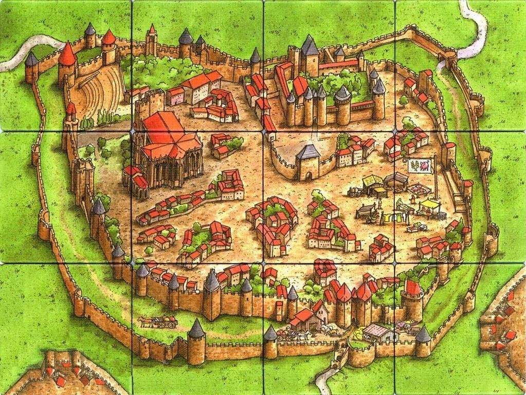 De graaf van Carcassonne tegels