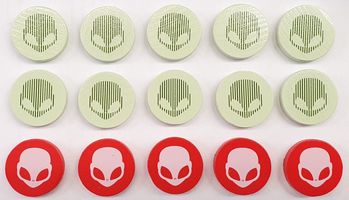 On Mars: Alien Invasion – Heat-Transferred Wooden Alien Action Tokens