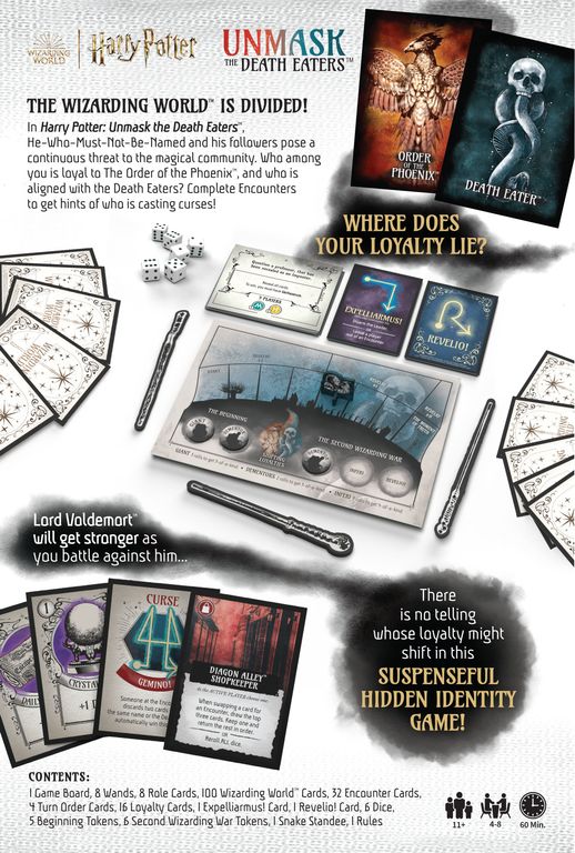 Harry Potter: Unmask The Death Eaters back of the box