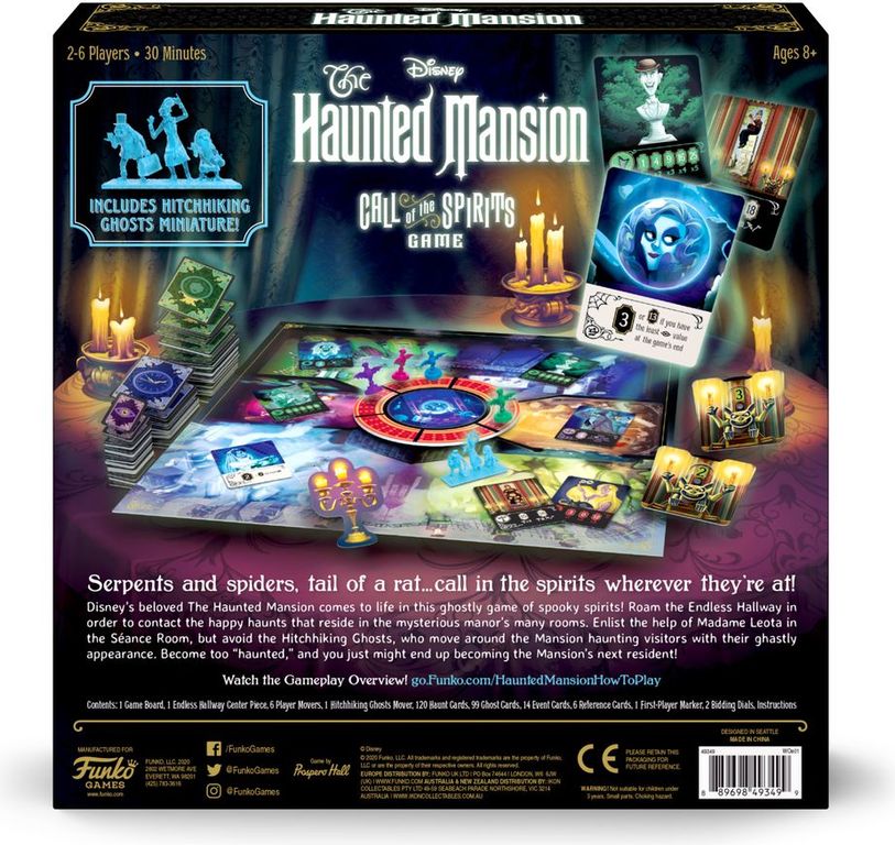 Disney: The Haunted Mansion – Call of the Spirits Game back of the box