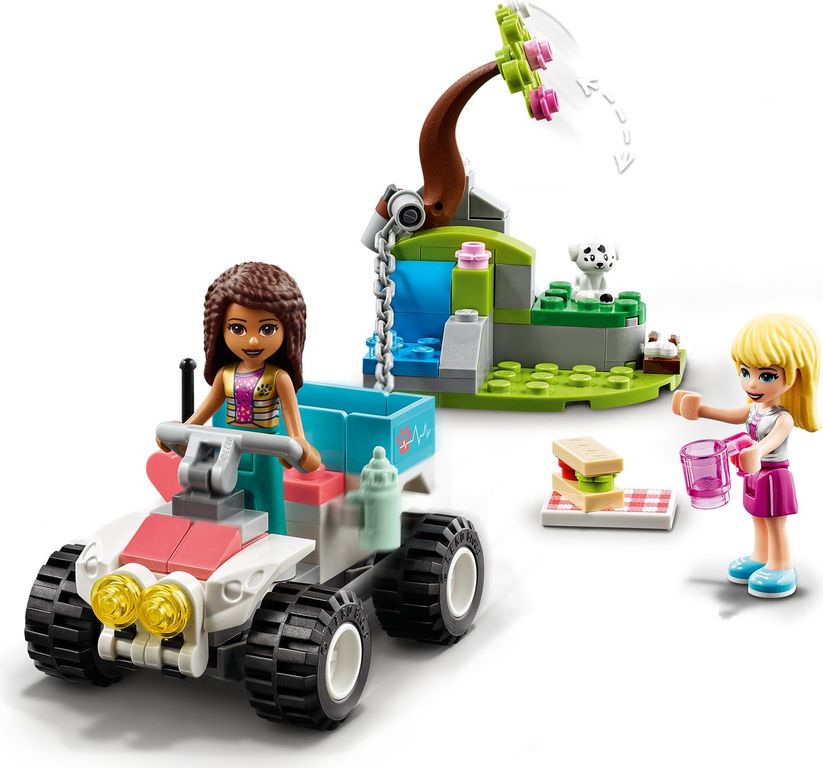 LEGO® Friends Le buggy de sauvetage de la clinique vétérinaire composants