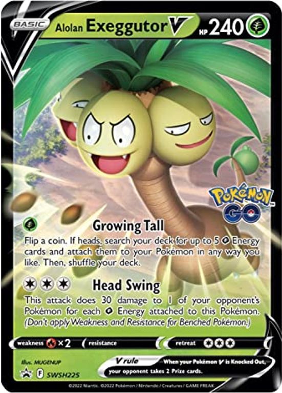 Alolan Exeggutor V (Full Art) 071/078 Pokémon GO Holo for sale online