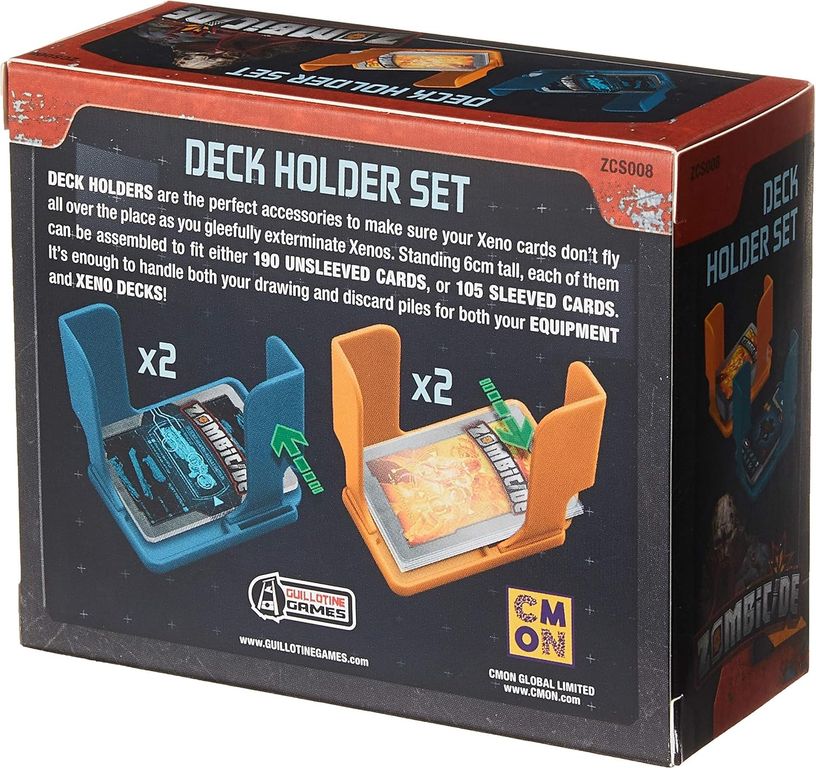 Zombicide: Invader – Deck Holder Set back of the box