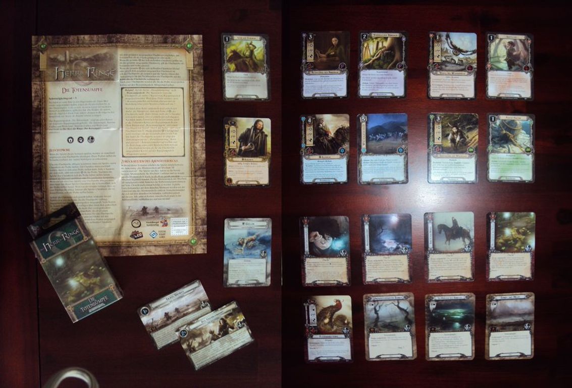 The Lord of the Rings: The Card Game - The Dead Marshes components