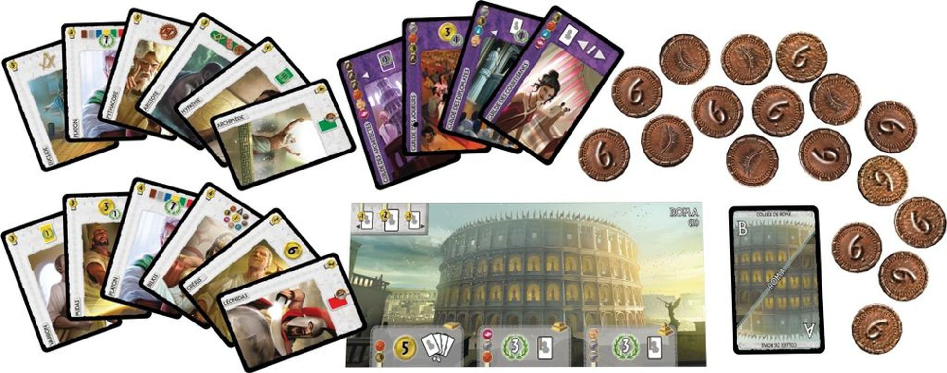 7 Wonders: Leaders komponenten