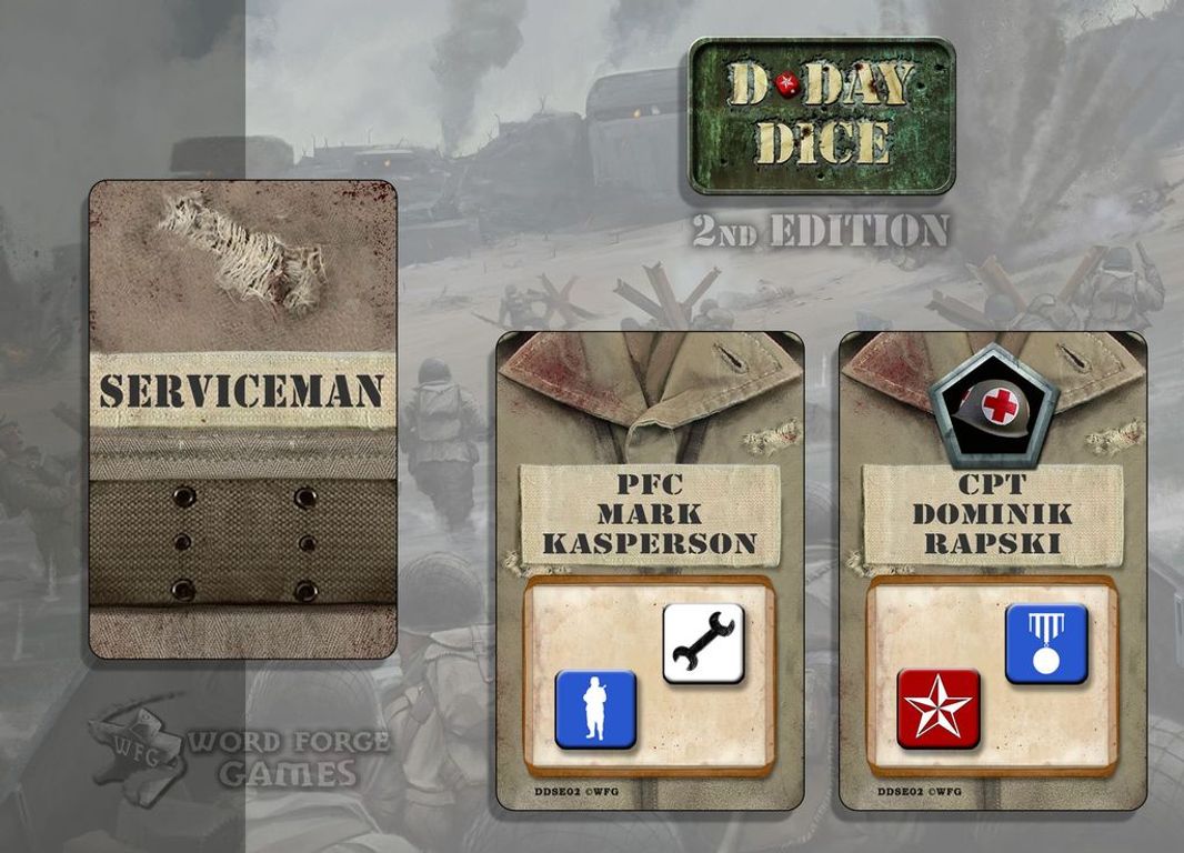 D-Day Dice (Second Edition): Histoires de guerre composants