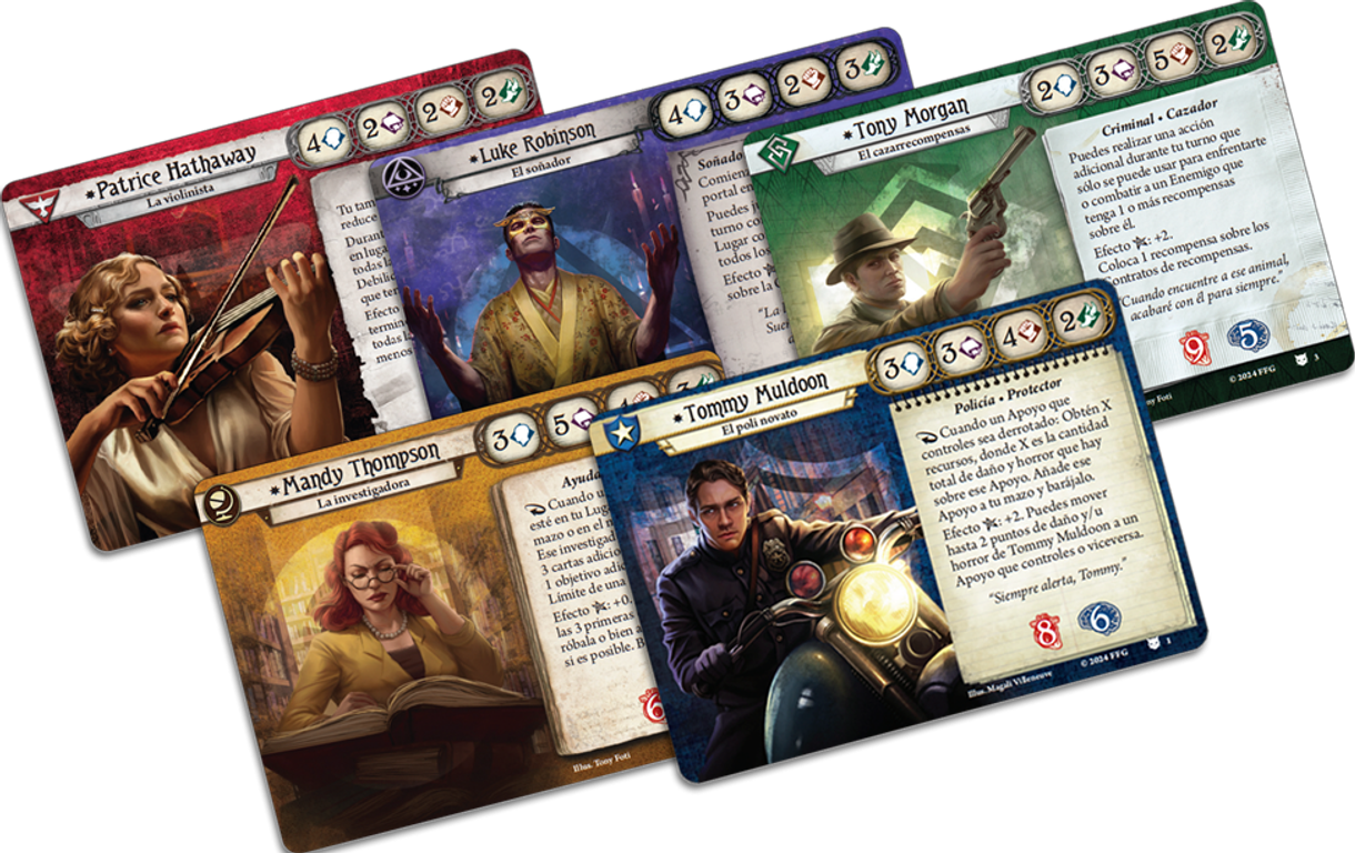 Arkham Horror: El Juego de Cartas – Los Devoradores de Sueños: Expansión de Investigadores cartas