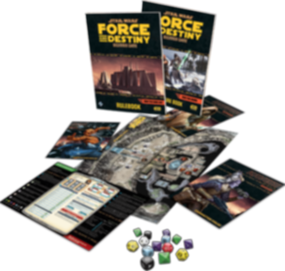 Star Wars: Force and Destiny - Beginner Game komponenten