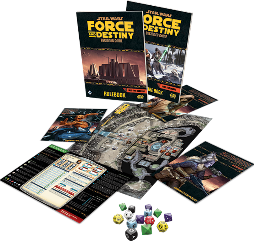 Star Wars: Force and Destiny - Beginner Game components