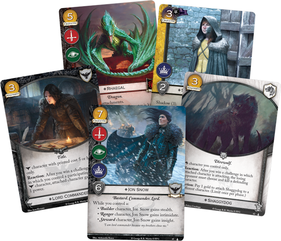A Game of Thrones: The Card Game (Second Edition) – Music of Dragons cards