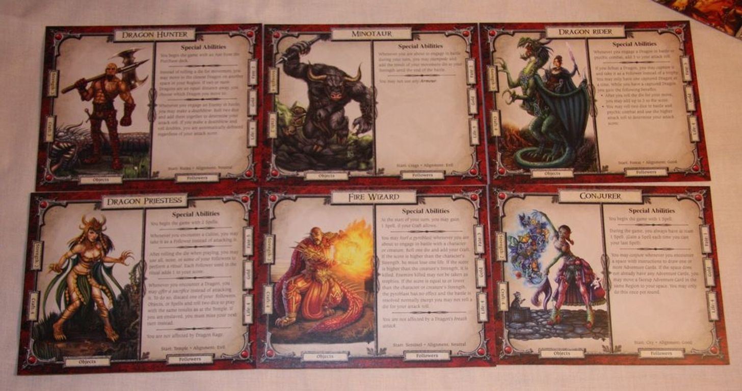 Talisman: Le Dragon cartes