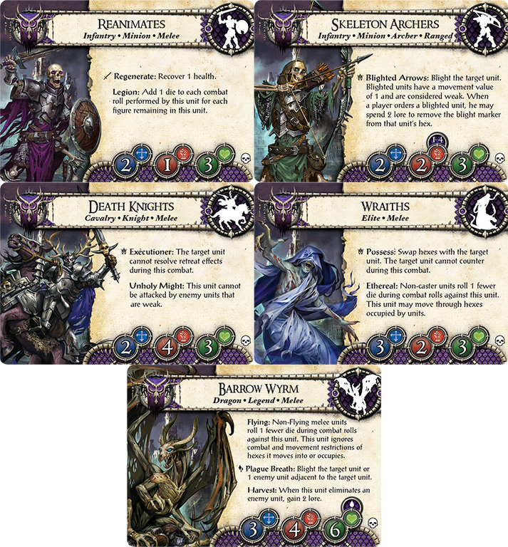 BattleLore (Second Edition): Heralds of Dreadfall Army Pack cards