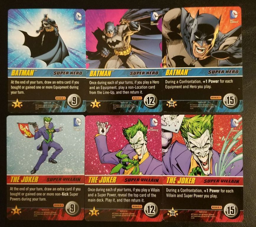 DC Deck-Building Game: Rivals – Batman vs The Joker cards