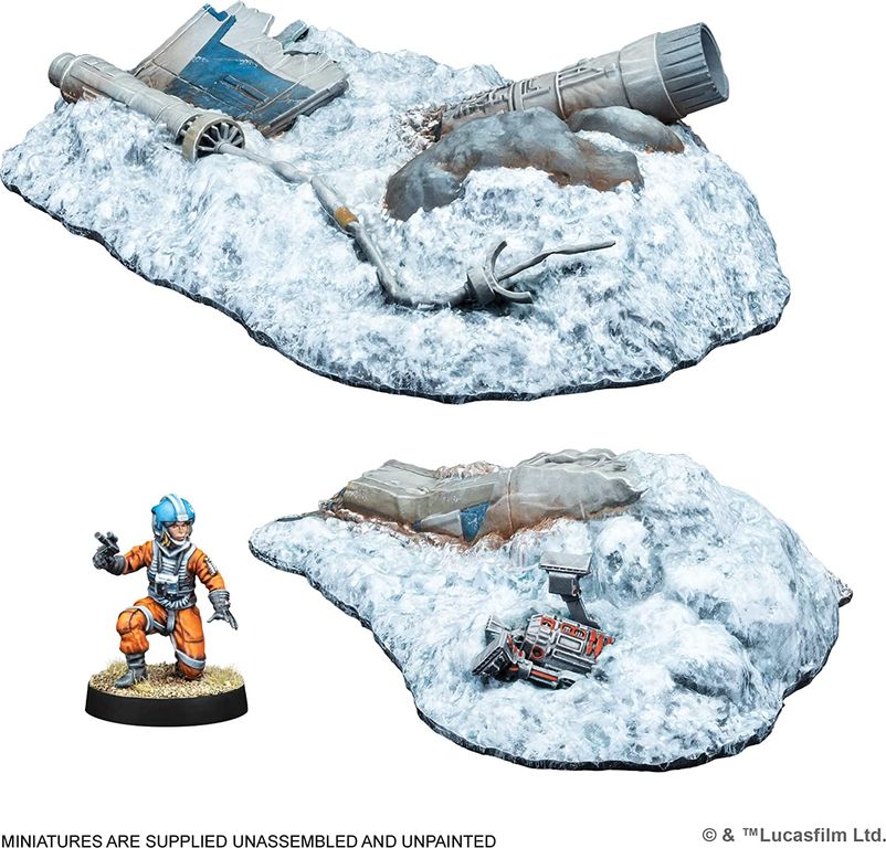 Star Wars: Legion – Crashed X-Wing Battlefield Expansion komponenten