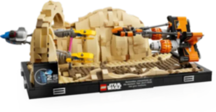 LEGO® Star Wars Diorama de la course de podracers de Mos Espa composants