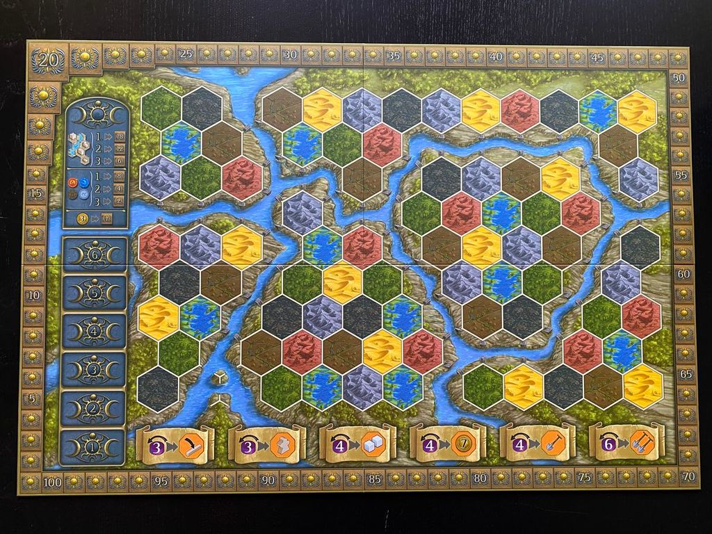 Terra Mystica: Merchants of the Seas game board