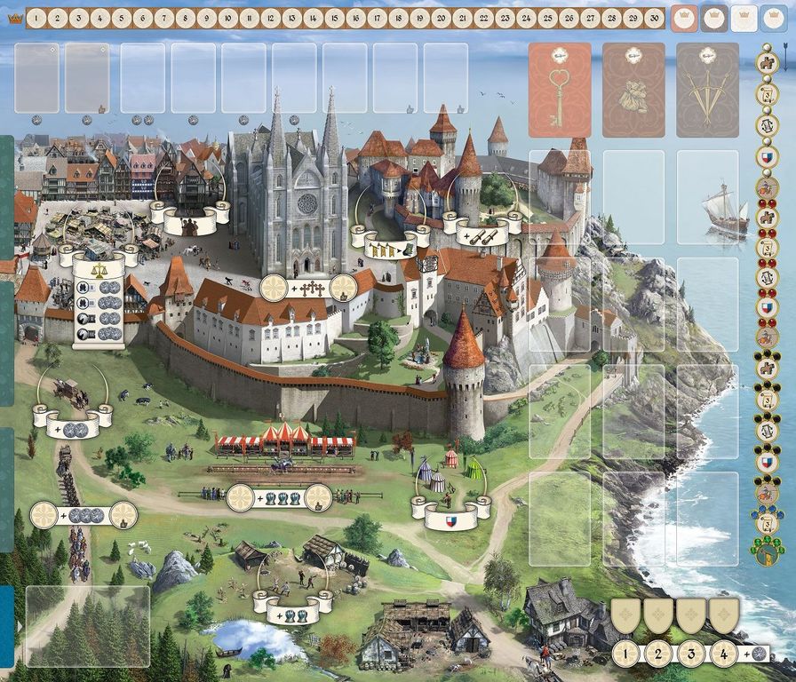 Glory: A Game of Knights game board