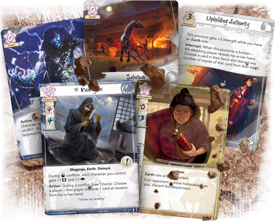 Legend of the Five Rings: The Card Game - Tainted Lands cards