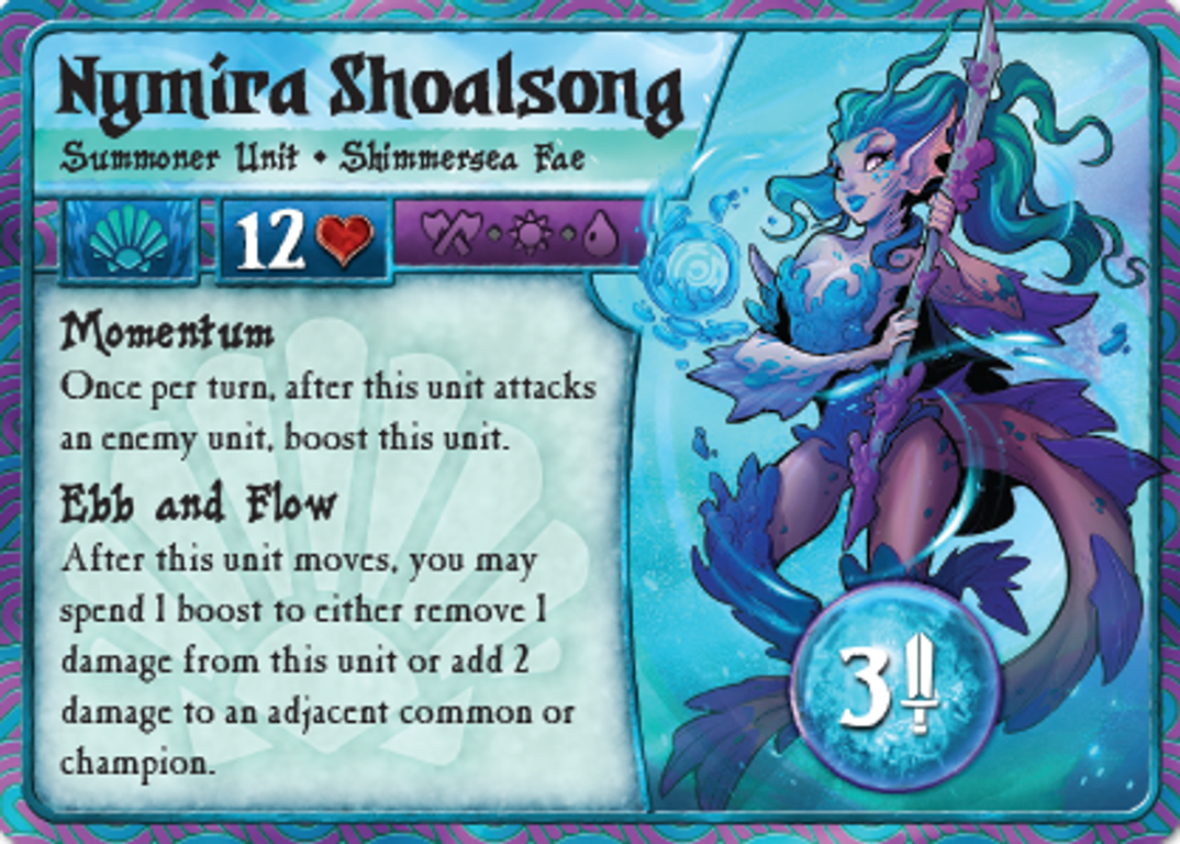 Summoner Wars (Second Edition): Shimmersea Fae Faction Deck Nymira Shoalsong carte