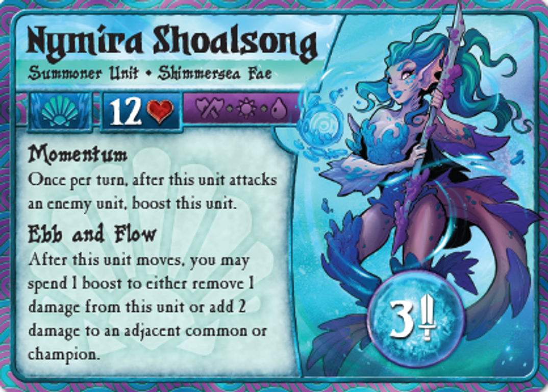 Summoner Wars (Second Edition): Shimmersea Fae Faction Deck Nymira Shoalsong carta