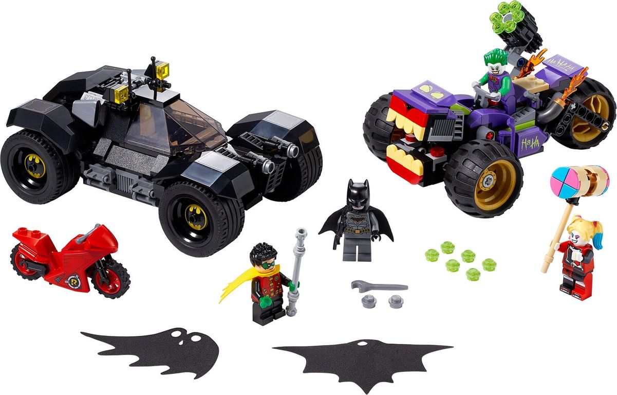 LEGO® DC Superheroes All'inseguimento del tre-ruote di Joker componenti