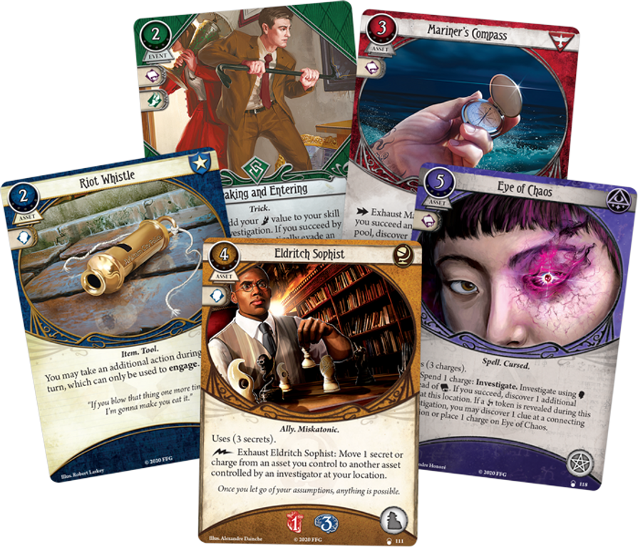 Arkham Horror: The Card Game – In Too Deep: Mythos Pack kaarten