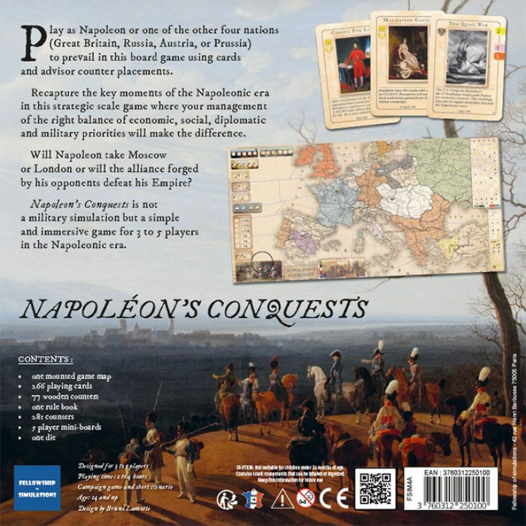 Napoleon's Conquests rückseite der box