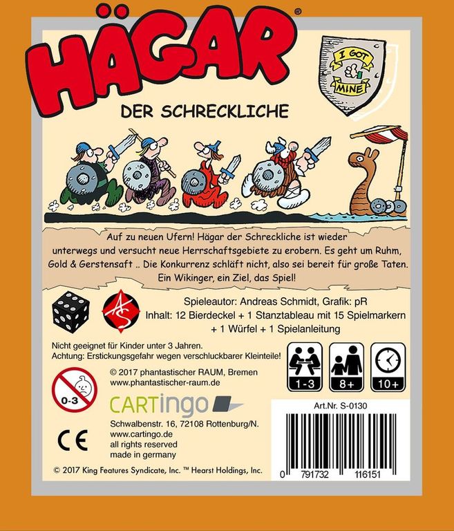 Hägar: Auf zu neuen Ufern! parte posterior de la caja