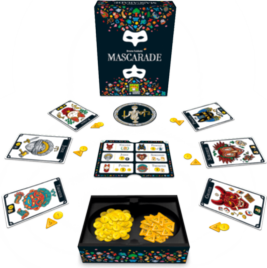 Mascarade (second edition) components