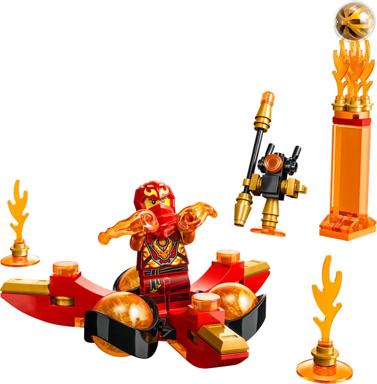 LEGO® Ninjago Kai’s Dragon Power Spinjitzu Flip components