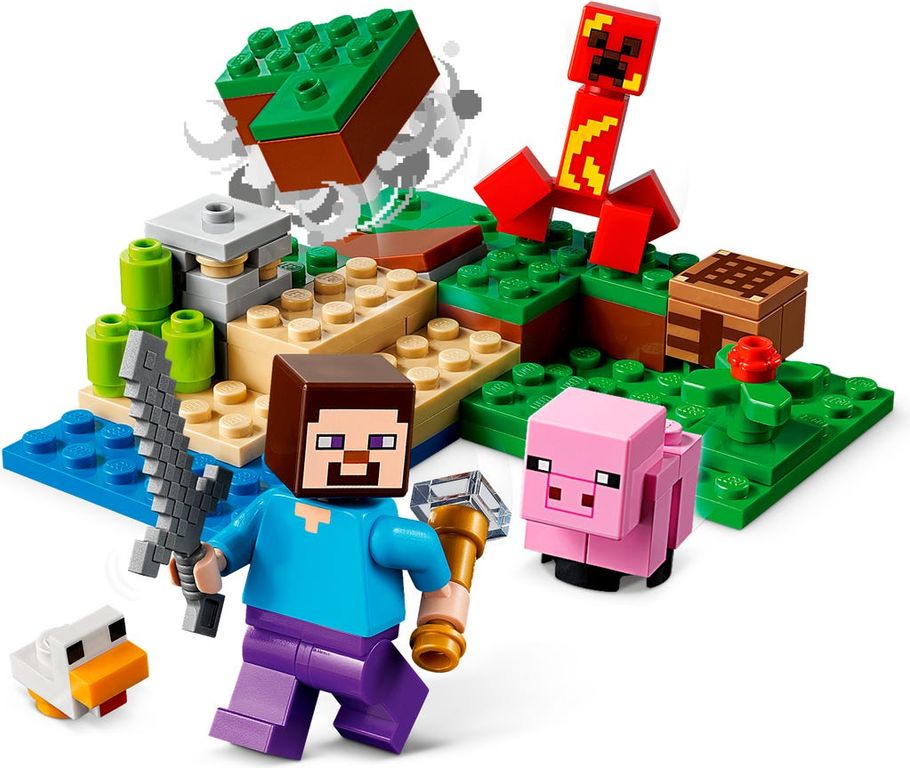 LEGO® Minecraft Der Hinterhalt des Creeper™ spielablauf