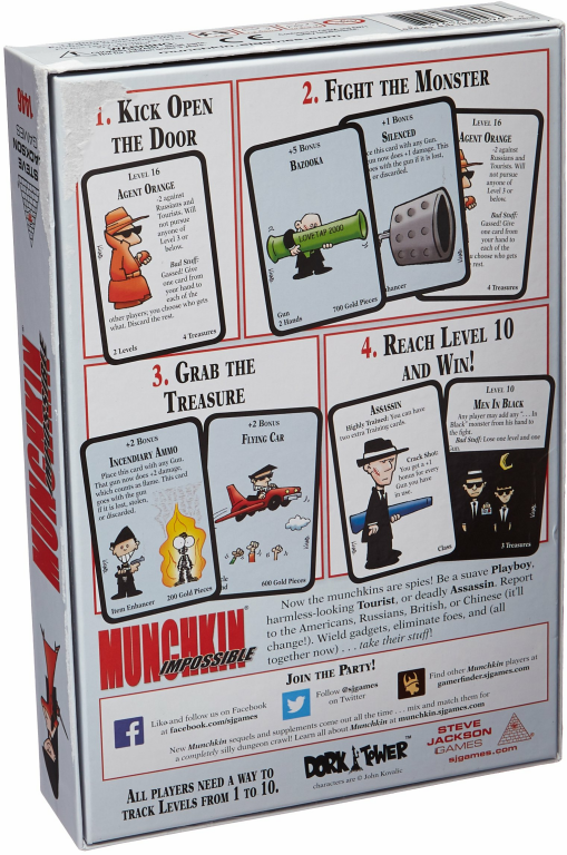 Munchkin Impossible achterkant van de doos