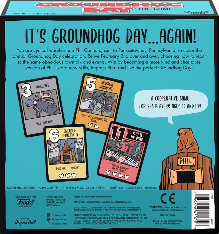Groundhog Day: The Game back of the box