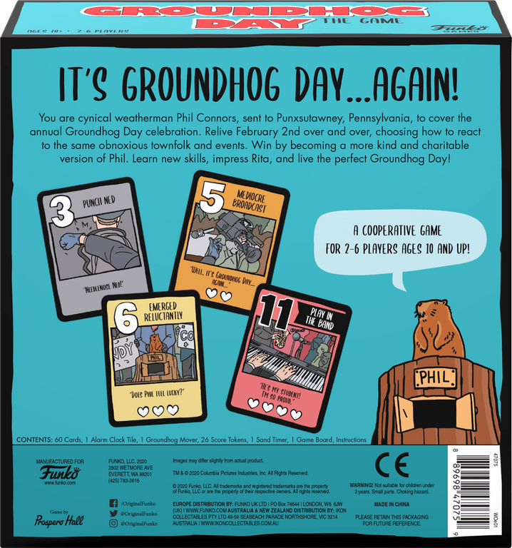 Groundhog Day: The Game parte posterior de la caja