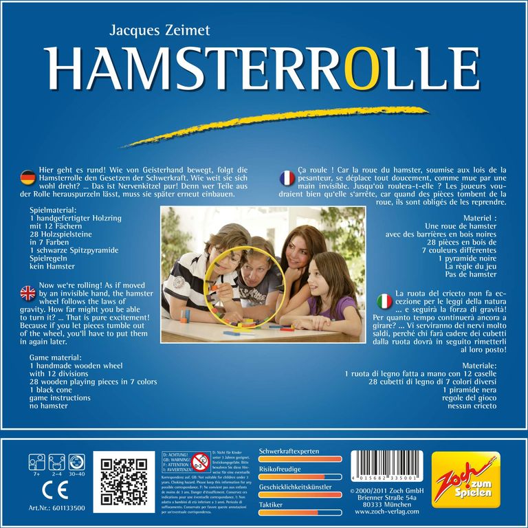 Hamsterrolle achterkant van de doos