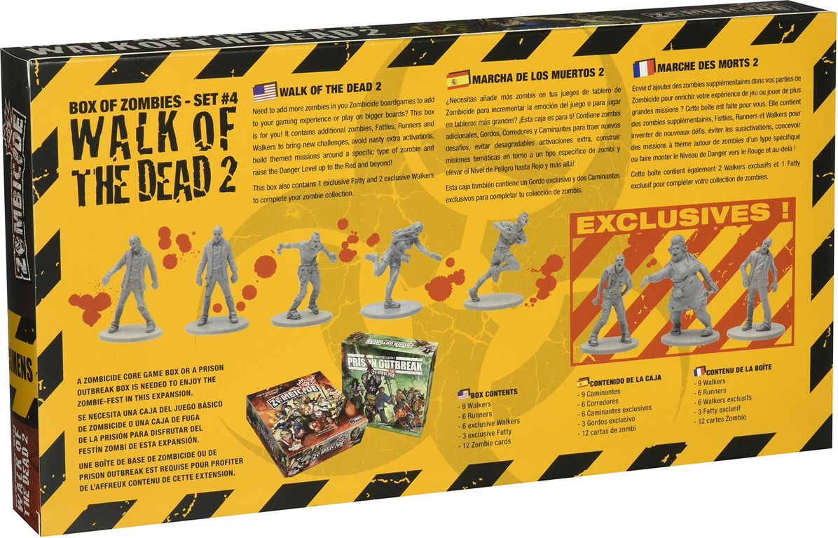 Zombicide Box of Zombies Set #4: Walk of the Dead 2 dos de la boîte