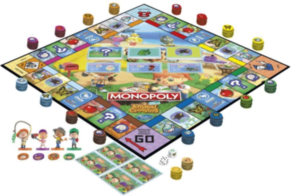 Monopoly: Animal Crossing New Horizons components