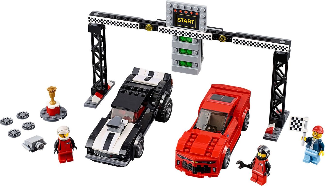 LEGO® Speed Champions Chevrolet Camaro dragracer components