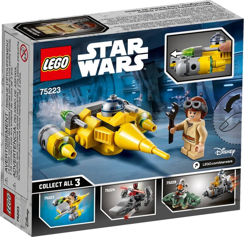 LEGO® Star Wars Microfighter: Caza Estelar de Naboo parte posterior de la caja