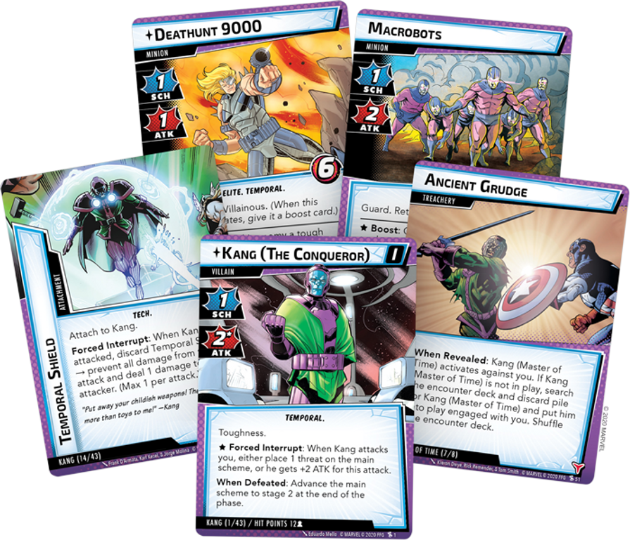 Marvel Champions: El Juego de Cartas – Antiguo y futuro Kang Pack de Escenario cartas