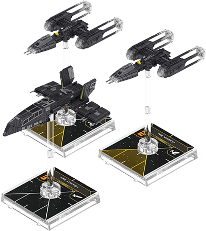 Star Wars: X-Wing (Second Edition) – Fugitives and Collaborators Squadron Pack miniatures