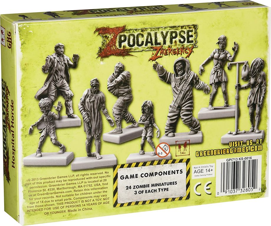 Zpocalypse Zmergency Hospital Horde dos de la boîte