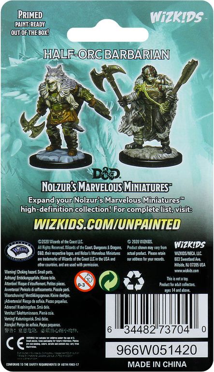 D&D Nolzur's Marvelous Miniatures - Male Half-Orc Barbarian torna a scatola