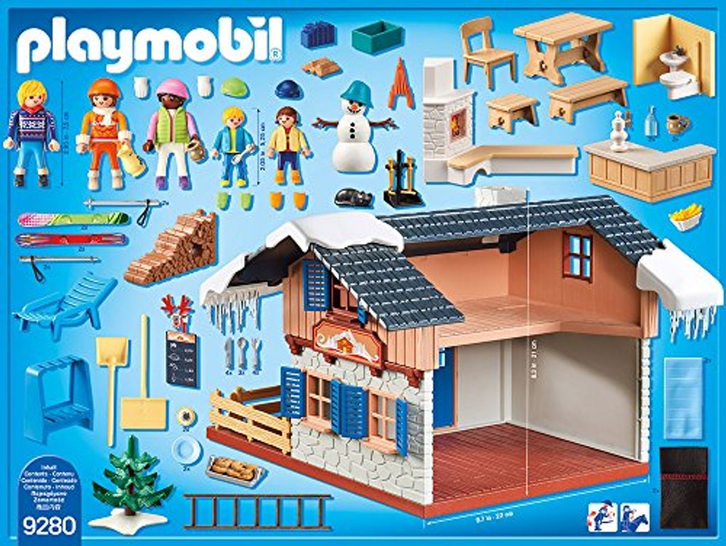 Playmobil® Family Fun Chalet avec skieurs composants