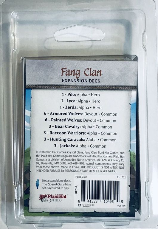 Crystal Clans: Fang Clan back of the box